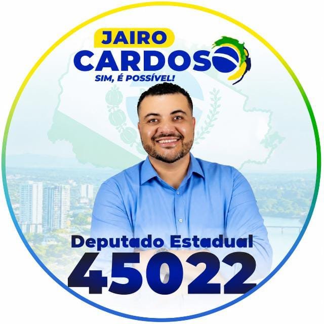 Retrato oficial de Jairo Cardoso, Deputado Estadual 45022